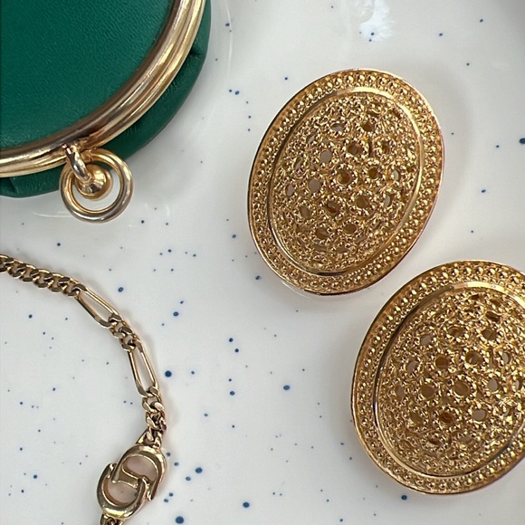 Dior Jewelry - Dior Gold Plated Dome Earrings